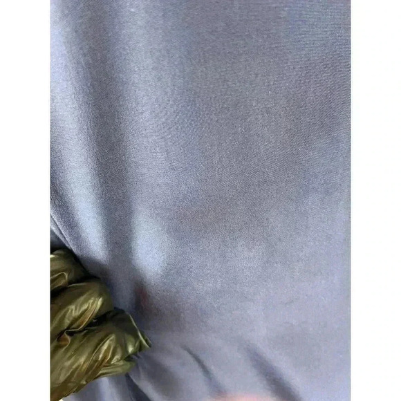 Lilly Pulitzer Women's 100% Silk Blouse Navy Blue Long Sleeve Cinched Detail M - Picture 8 of 12